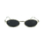 Óculos De Sol Da Moda Zoe Oval Pedrarias Metal Prata