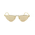 Óculos De Sol Da Moda Aurora rose metal dourado geométrico triangular
