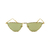 Óculos De Sol Da Moda Aurora verde metal dourado geométrico triangular