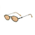 Óculos De Sol Da Moda Zoe Preto Oval Pedrarias Metal Preto Lente Rose - comprar online