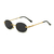 Óculos De Sol Da Moda Celeste Oval Pequeno Preto Lente Prafusada - comprar online