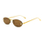 Óculos De Sol Da Moda Celina Lente Marrom Metal Dourado Lente Prafusada - comprar online