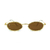 Óculos De Sol Da Moda Zoe Oval Pedrarias Metal Dourado