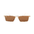 Óculos De Sol Da Moda Lana Lente Marrom Metal Dourado Retro Pequeno - comprar online