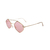 Óculos De Sol Da Moda Angel rosa metal Dourado geométrico triangular - comprar online