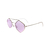 Óculos De Sol Da Moda Angel roxo metal prata geométrico triangular - comprar online