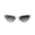 Óculos De Sol Da Moda Tiffany Gatinho Metal Prata Com Pedras
