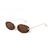 Óculos De Sol Da Moda Lindsay Animal Print Oval Haste Metal - comprar online