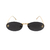 Óculos De Sol Da Moda Celina Lente Preto Metal Dourado Lente Prafusada