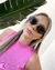Óculos De Sol Da Moda Ruth Aviador Preto Metal Prata Parafusado - loja online
