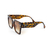 Óculos De Sol Da Moda Scarlett Quadrado Animal Print Grande - comprar online