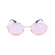Óculos De Sol Da Moda Olivia Oval Metal Dourado Rosa