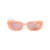 Óculos De Sol Da Moda Emma retangular Rosa lente rosa