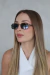 Óculos Retangular Giulia Armação Chumbo Lente Preta na internet