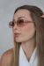 Óculos Retangular Giulia Armação Caramelo Lente Caramelo Degradê na internet