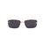 Óculos De Sol Da Moda Coralina Metal Dourado Quadrado Lente Cinza