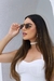 Óculos De Sol Da Moda Miley Aviador Metal Dourado Lente Marrom - loja online