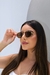 Óculos De Sol Da Moda Miley Aviador Metal Dourado Lente Marrom - Foss Eyewear