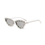 Óculos De Sol Da Moda Tiffany Gatinho Metal Prata Lente Espelhada Com Pedras - comprar online