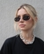 Óculos De Sol Da Moda Celina Lente Preto Metal Dourado Lente Prafusada - Foss Eyewear