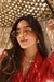 Óculos De Sol Da Moda Donatella oval metal dourado lente Laranja - loja online
