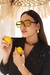 Óculos De Sol Da Moda Rosalía Quadrado Lente Amarela - Foss Eyewear