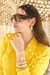 Óculos De Sol Da Moda Georgina Aviador Preto Lente Marrom - Foss Eyewear