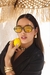 Óculos De Sol Da Moda Rosalía Quadrado Lente Amarela - loja online