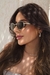 Imagem do Óculos De Sol Da Moda Donatella oval metal prata lente cinza