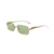 Óculos De Sol Da Moda Leona Lente Verde Metal Dourado Pantera Na Haste - comprar online