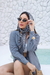 Óculos De Sol Da Moda Julie Metal Dourado Gatinho com Ponte - Foss Eyewear