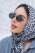 Óculos De Sol Da Moda Eva oval Preto metal com pedras nas lente - loja online