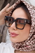 Óculos De Sol Da Moda Scarlett Quadrado Animal Print Grande - Foss Eyewear