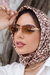 Óculos De Sol Da Moda Leona Lente Marrom Metal Dourado Pantera Na Haste - Foss Eyewear