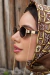 Óculos De Sol Da Moda Hillary Geométrico Metal Dourado Com Correntinha - Foss Eyewear