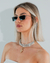 Óculos De Sol Da Moda Lana Metal Dourado Retro Pequeno