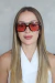 Óculos Aviador Quadrado Tônia Armação Preta Lente Rosa - Foss Eyewear