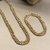 Conjunto Colar + Pulseira Ana elos Grumet- Banhado á Ouro 18k