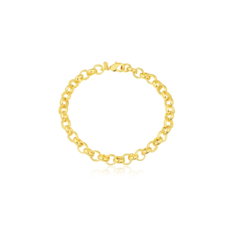 Pulseira elo português 18cm - Banhado á ouro 18k na internet
