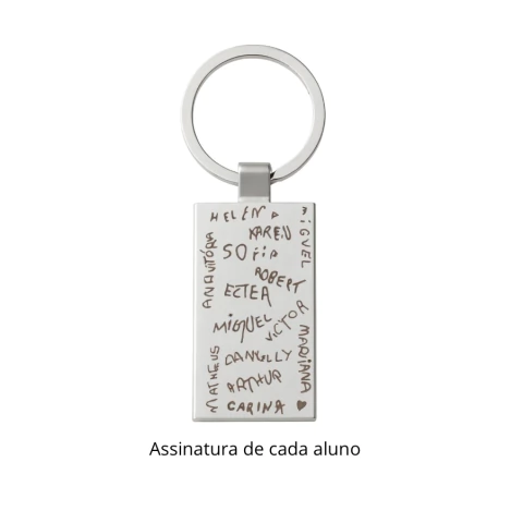 Chaveiro assinaturas manuscritas personalizado - Ideal para Dia do Professor e Presentear