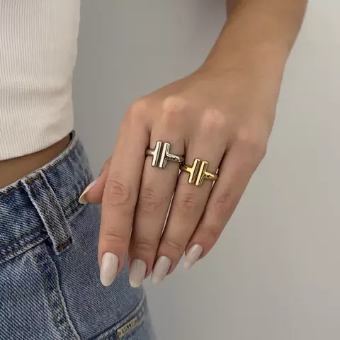 Anel ajustável Inspiração Tiffany - Escolha o banho