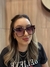 Óculos de sol Livia oncinha animal print borda larga - Proteção UV400