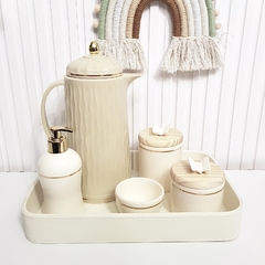 Kit Creme Filete Dourado Borboleta - Bandeja Couro - comprar online