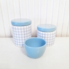 Trio Xadrez Vichy Azul Bebê - comprar online