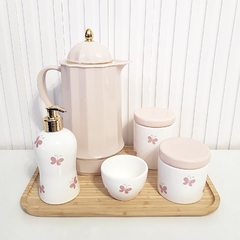 Kit 24x36cm Borboletas Rosé Nude - Térmica Gênova