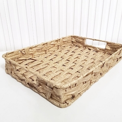 Bandeja 25x34cm Retangular Fibra Sintética Palha na internet
