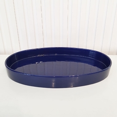Bandeja de Cerâmica Oval Azul Marinho - comprar online
