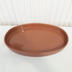 Bandeja de Cerâmica Oval Caramelo / Terracota - KITCUTI BABY DECOR