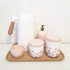 Kit 24x36cm Jardim Encantado Floral Rosé