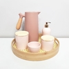 Kit Rosa Rosé - bandeja palhinha + térmica Nórdica